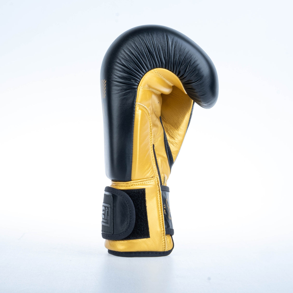 Fighter Boxhandschuhe Round – schwarz/gold, 1376-RNDXG