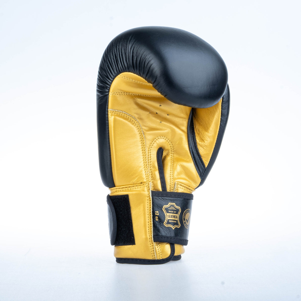 Fighter Boxhandschuhe Round – schwarz/gold, 1376-RNDXG