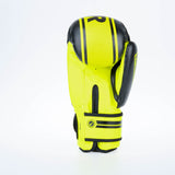 Fighter Boxhandschuhe Basic Stripe – neongelb/schwarz