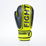 Fighter Boxhandschuhe Basic Stripe – neongelb/schwarz