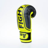 Fighter Boxhandschuhe Basic Stripe – neongelb/schwarz