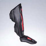 Fighter Schienbeinschoner Thai Ergo – schwarz/rot, FSG-004BR