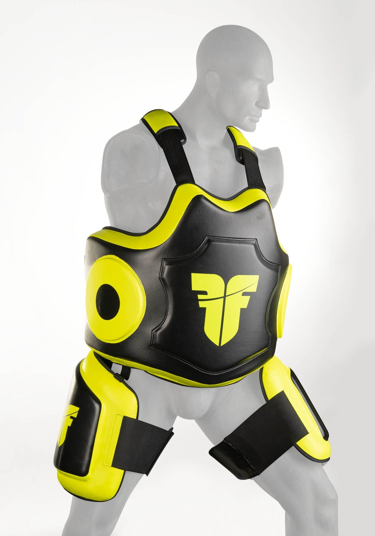 Fighter Oberschenkelpolster – schwarz/gelb, FTHP-001BNY