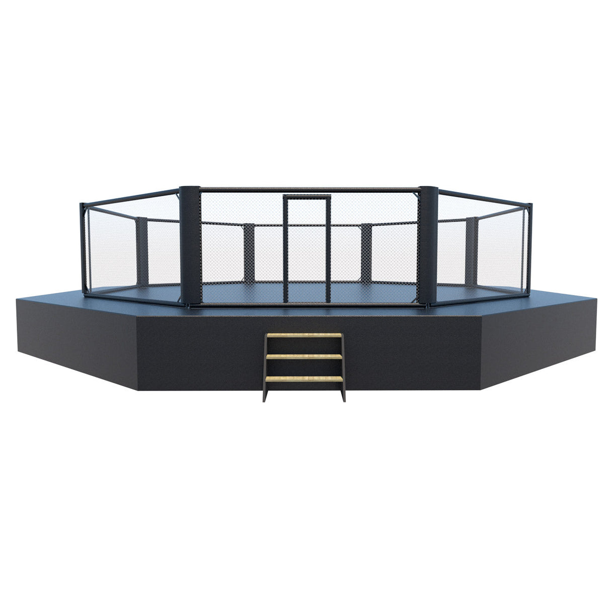MMA-Wettkampfkäfig 7 x 7 m + Gehweg 1 m – schwarz, 7V1002DCH