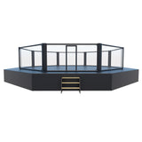 MMA-Wettkampfkäfig 7 x 7 m + Gehweg 1 m – schwarz, 7V1002DCH