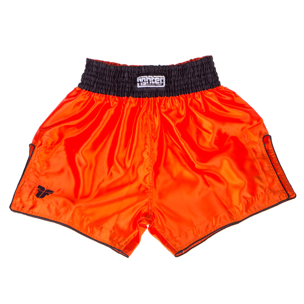 Fighter Thai-Shorts Bangkok Plain – orange/schwarz, FP07