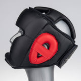 Fighter Kopfschutz Sparring – schwarz/rot, JE1421PURED
