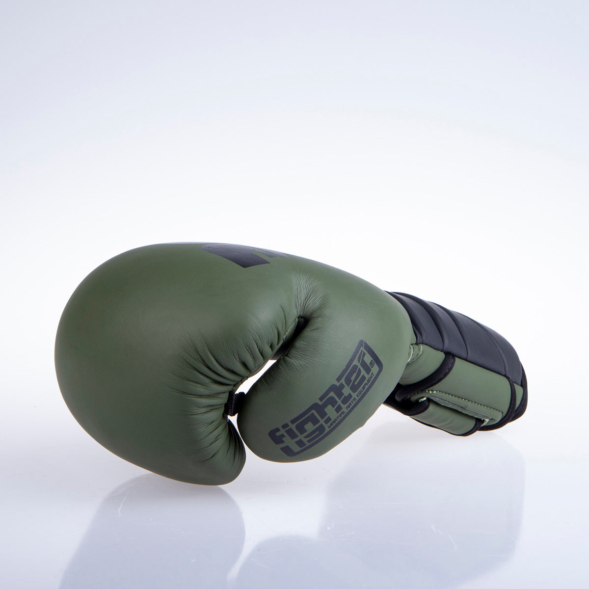 Fighter Boxhandschuhe Sparring – matt khaki/schwarz, FBG-002KB
