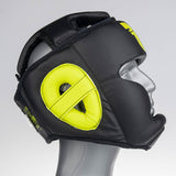 Fighter Kopfschutz Sparring – schwarz/neongelb, JE1421PUBNY