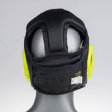 Fighter Kopfschutz Sparring – schwarz/neongelb, JE1421PUBNY