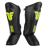 Fighter Schienbeinschoner Thai Classic – schwarz/neongelb, JE1573BNY