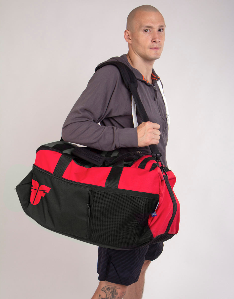Fighter Sporttasche LINE XL – rot/grau/schwarz, FTBP-01