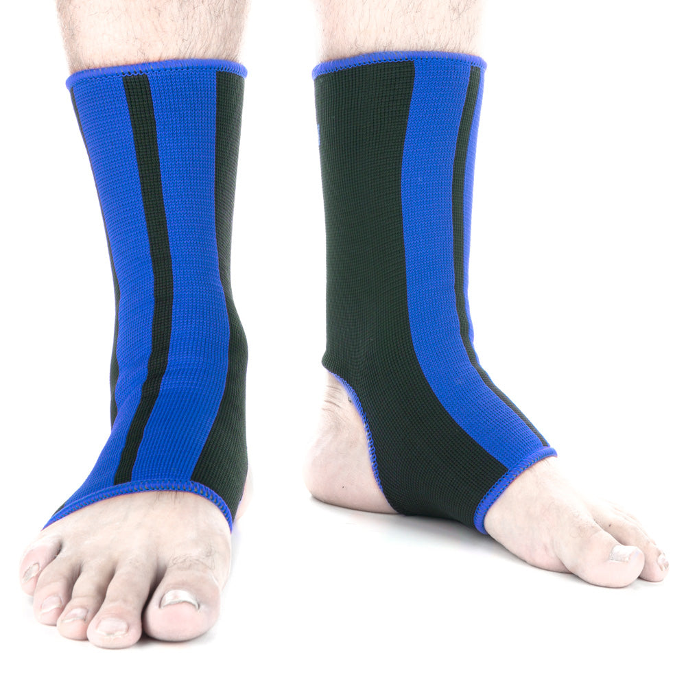 Fighter Knöchelbandage – schwarz/blau, FAS-06