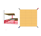 Trainingsboxring FIGHTER Stage 0,5 m – 4 Seile, TBR-SM05