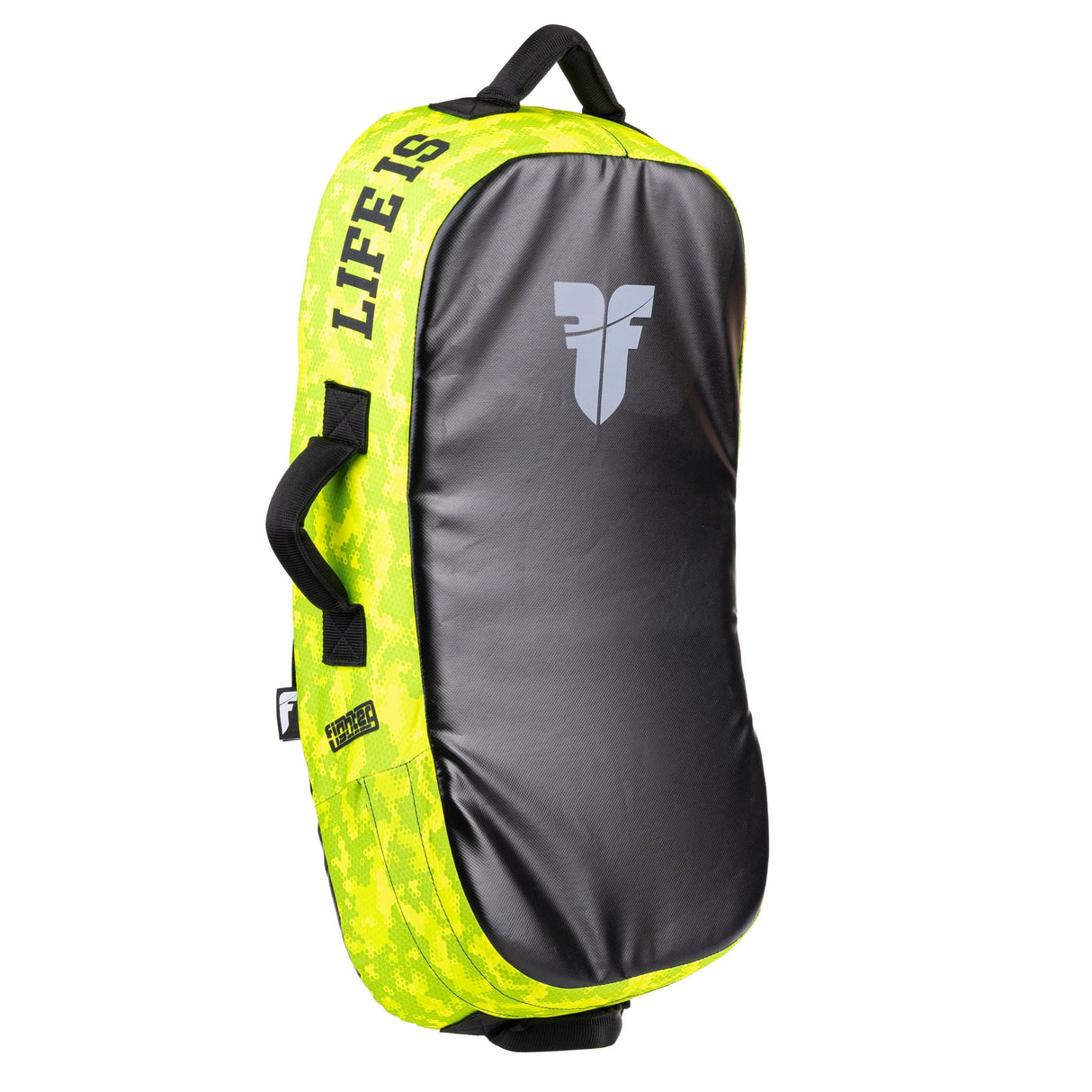 Fighter Kicking Shield – MULTI GRIP – Life is a Fight – NEON Camo, FFKSH-37