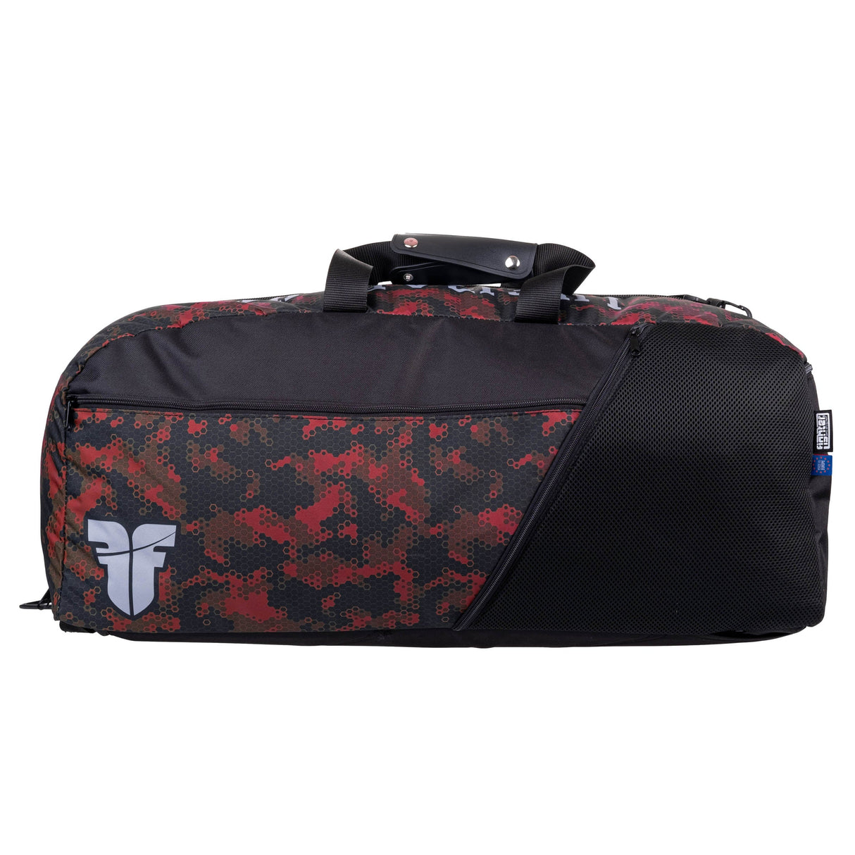 Fighter Sporttasche/Rucksack – rot mit Wabenmuster