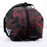 Fighter Sporttasche/Rucksack – rot mit Wabenmuster