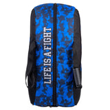 Fighter Sporttasche/Rucksack – blau mit Wabenmuster