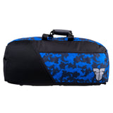 Fighter Sporttasche/Rucksack – blau mit Wabenmuster