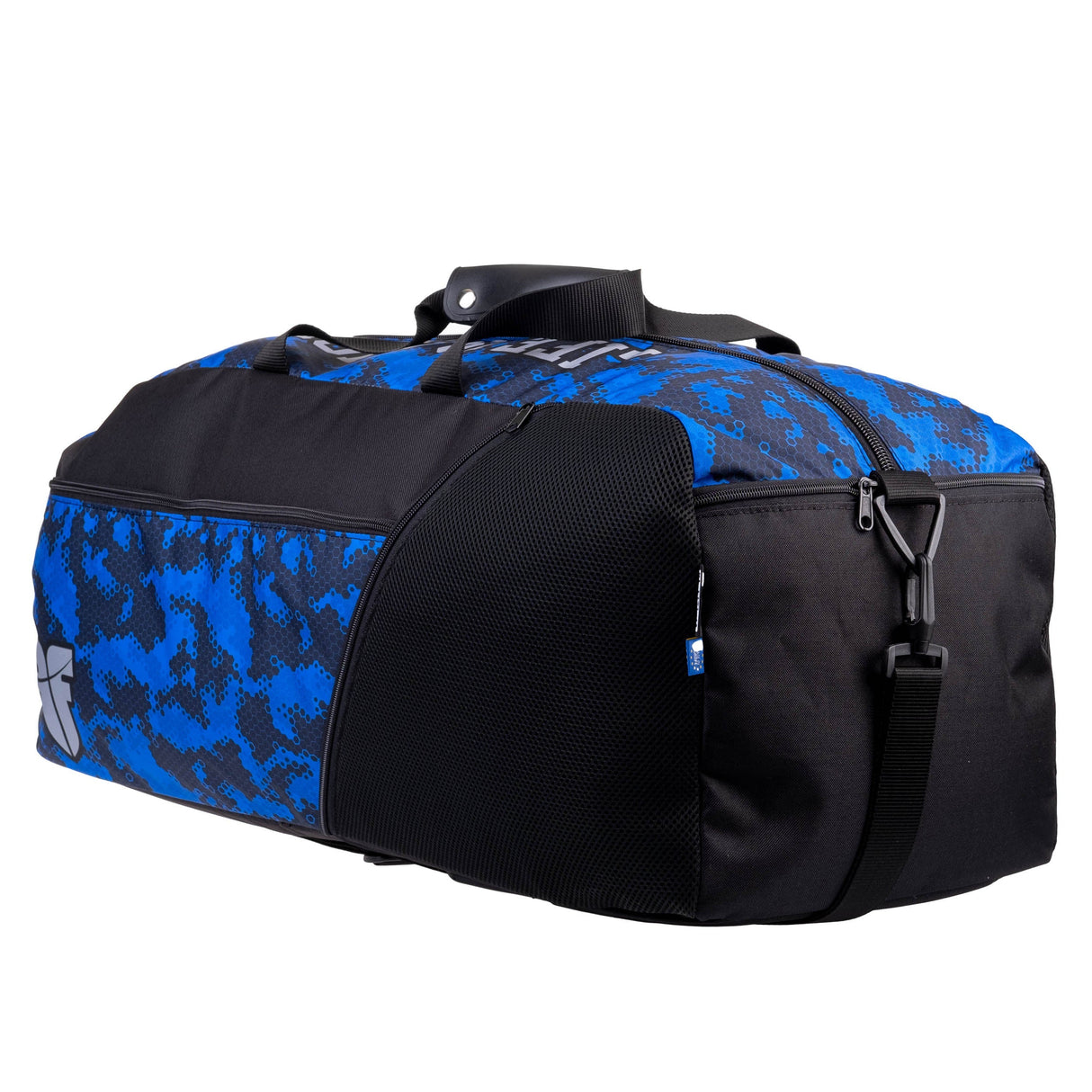 Fighter Sporttasche/Rucksack – blau mit Wabenmuster