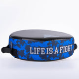 Fighter Round Shield – Life Is A Fight – Blau Camo, FKSH-35