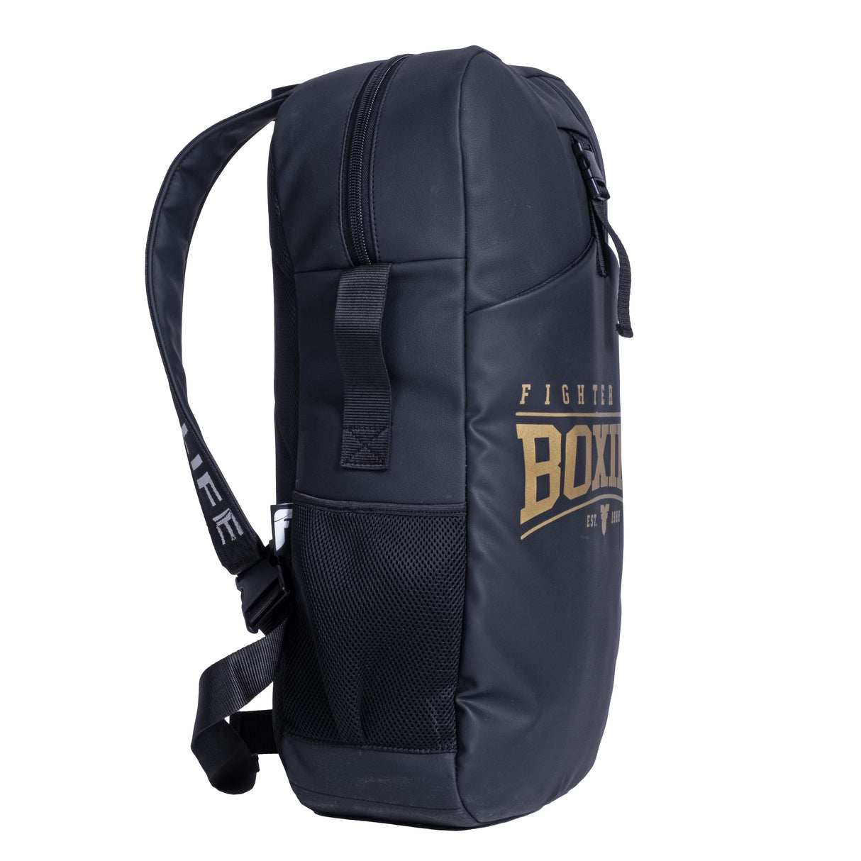 Fighter Performance Rucksack – schwarz/gold, Kunstleder