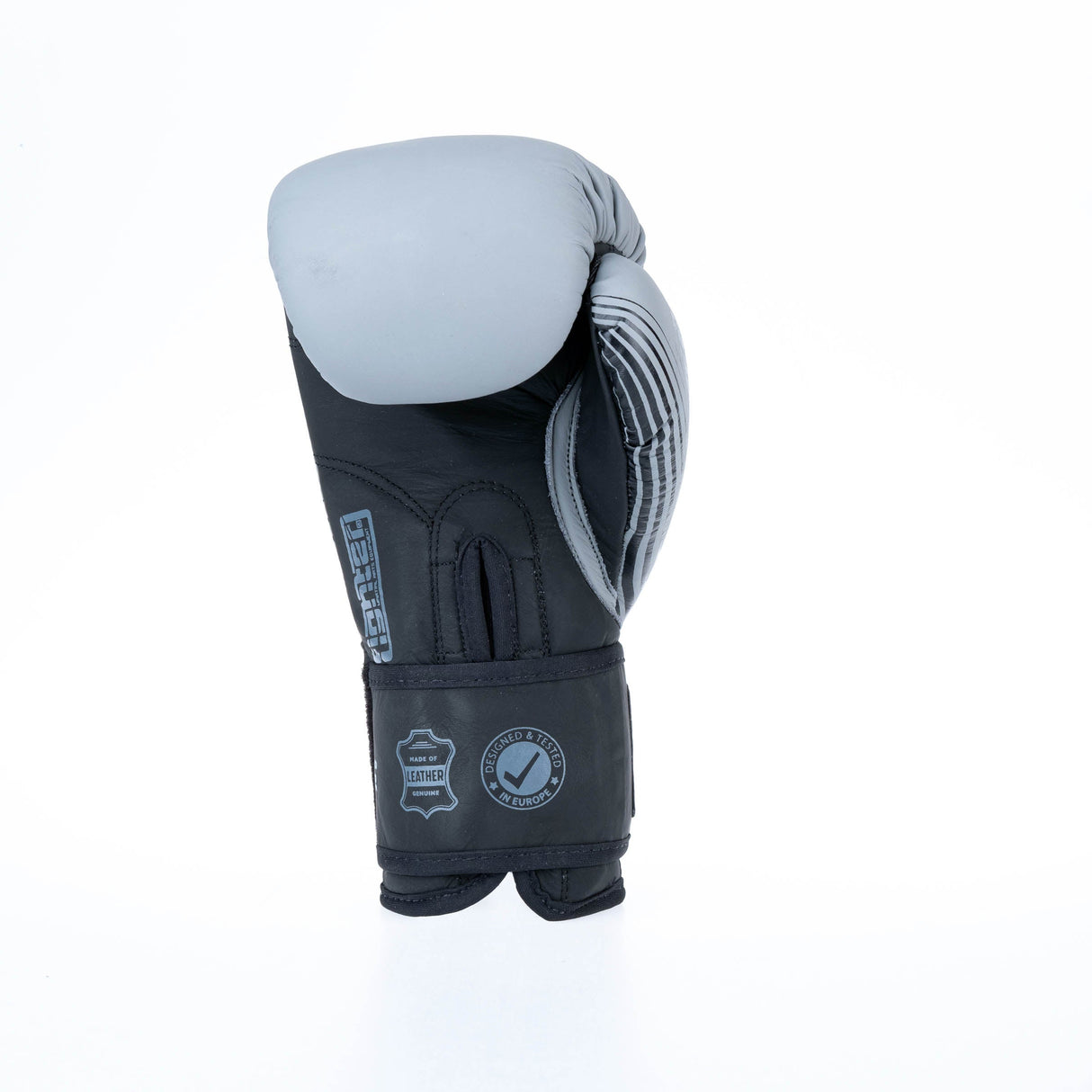 Fighter Boxhandschuhe SPLIT Stripes – grau/schwarz