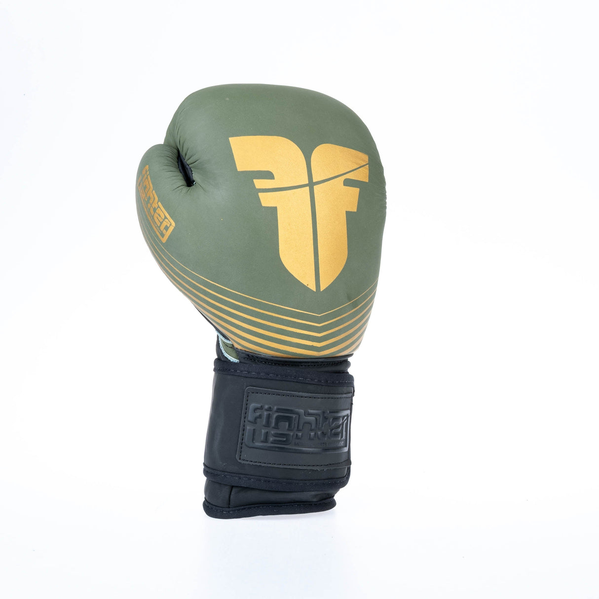 Fighter Boxhandschuhe SPLIT Stripes – Khaki/Gold