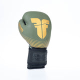 Fighter Boxhandschuhe SPLIT Stripes – Khaki/Gold