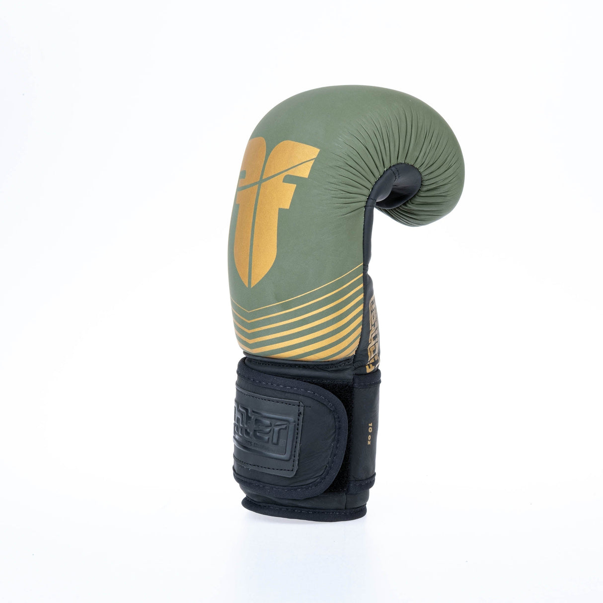 Fighter Boxhandschuhe SPLIT Stripes – Khaki/Gold