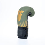 Fighter Boxhandschuhe SPLIT Stripes – Khaki/Gold
