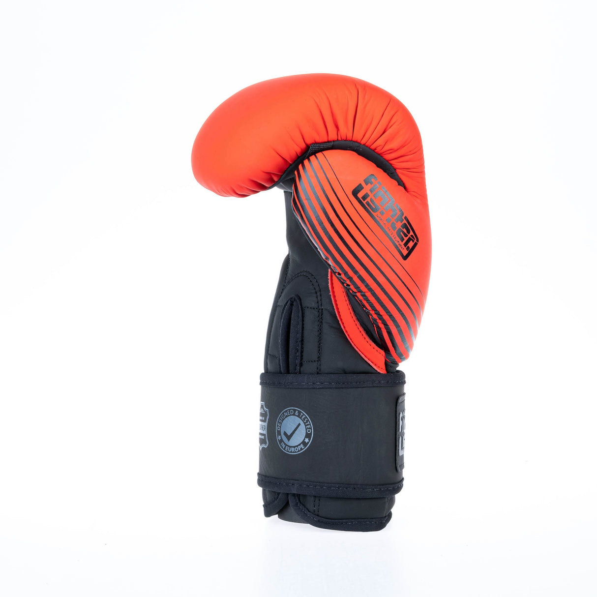 Fighter Boxhandschuhe SPLIT Stripes – rot/schwarz
