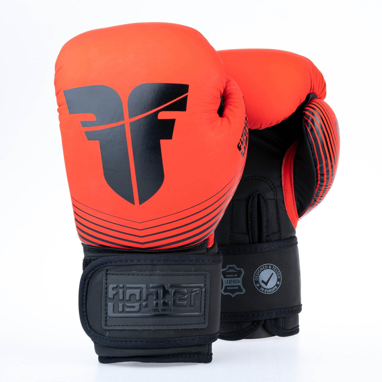 Fighter Boxhandschuhe SPLIT Stripes – rot/schwarz