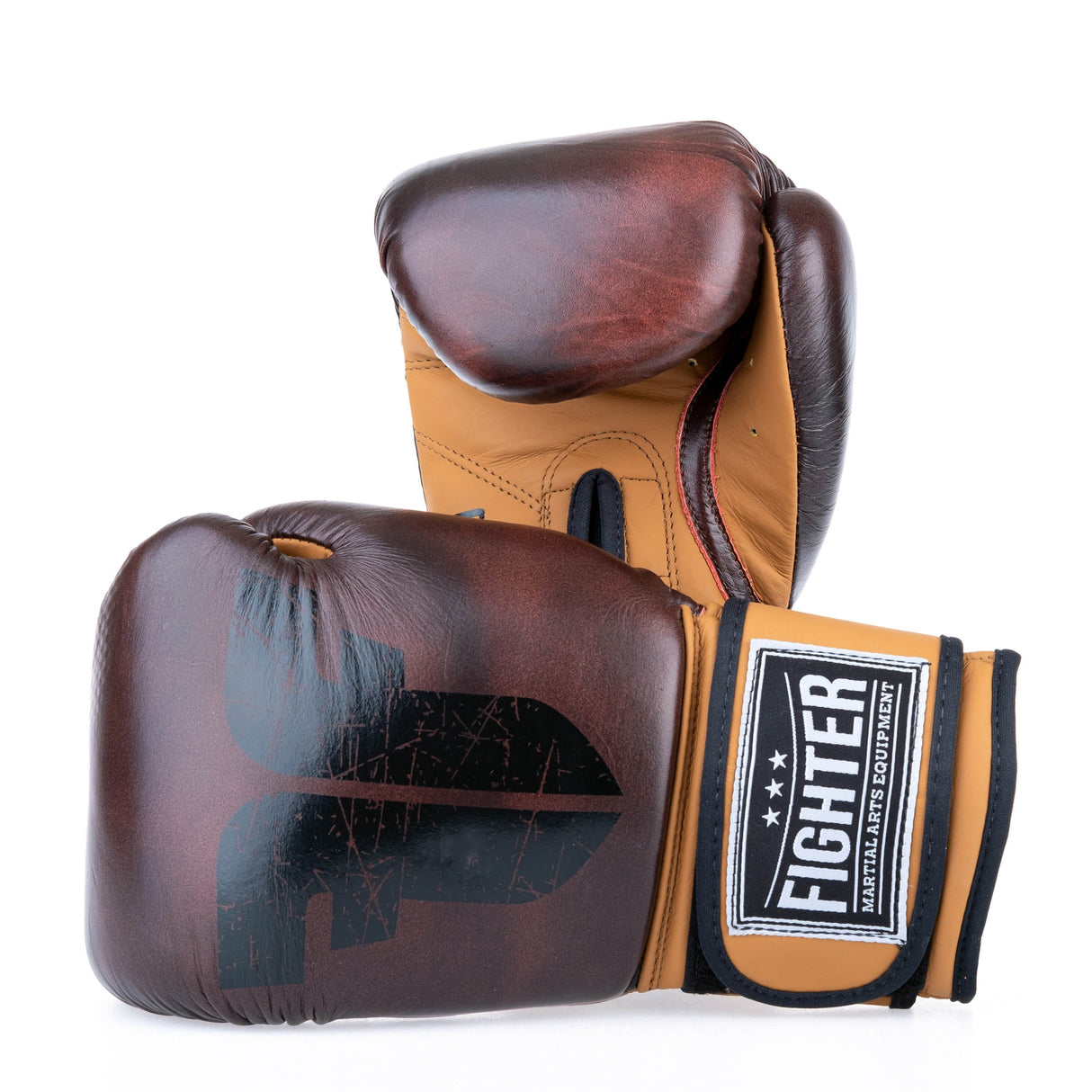 Fighter Boxhandschuhe Retro – braun