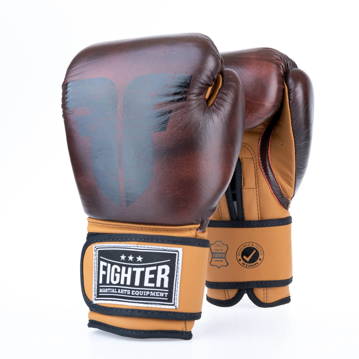 Fighter Boxhandschuhe Retro – braun