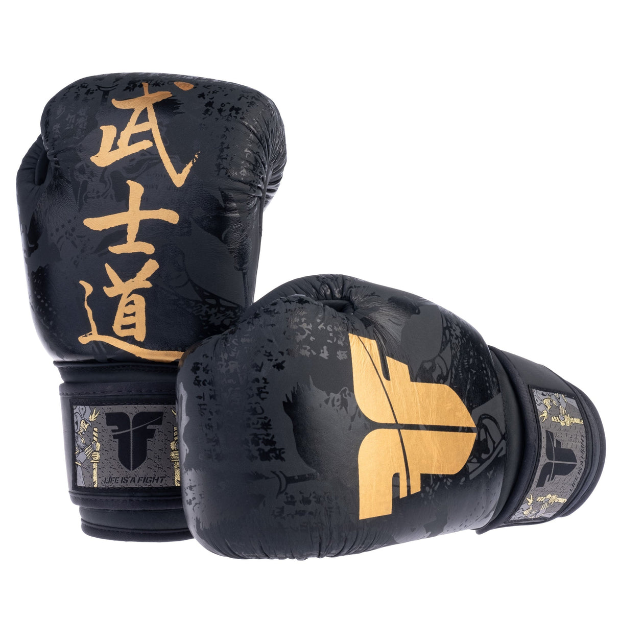 Fighter Samurai Boxhandschuhe – schwarz/gold, FBG-006-SBK