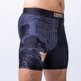 Fighter MMA Compression Shorts Samurai – schwarz/gold, FCSM-01-SAM