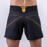 Fighter MMA Shorts Lines Gold – schwarz/gold, FMMAS-LN-0212