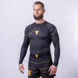 Fighter Rashguard Lines Gold – schwarz/gold, FRSG-LNG