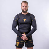 Fighter Rashguard Lines Gold – schwarz/gold, FRSG-LNG