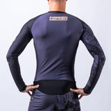 Fighter Rashguard Samurai mit langen Ärmeln – schwarz/gold, FRSG-SAM-01-LS