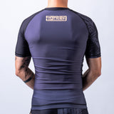 Fighter Rashguard Samurai mit kurzen Ärmeln – schwarz/gold, FRSG-SAM-01-SS