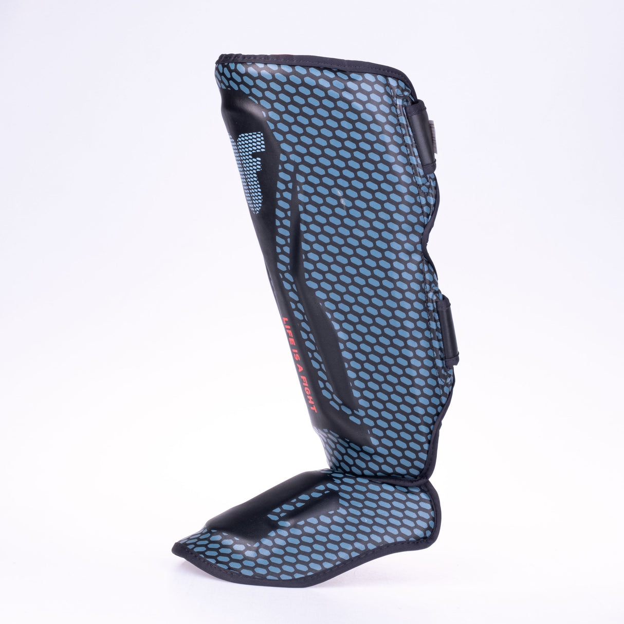 Fighter Schienbeinschoner Thai Ergo – schwarz/grau/rot, FSG-004ND1