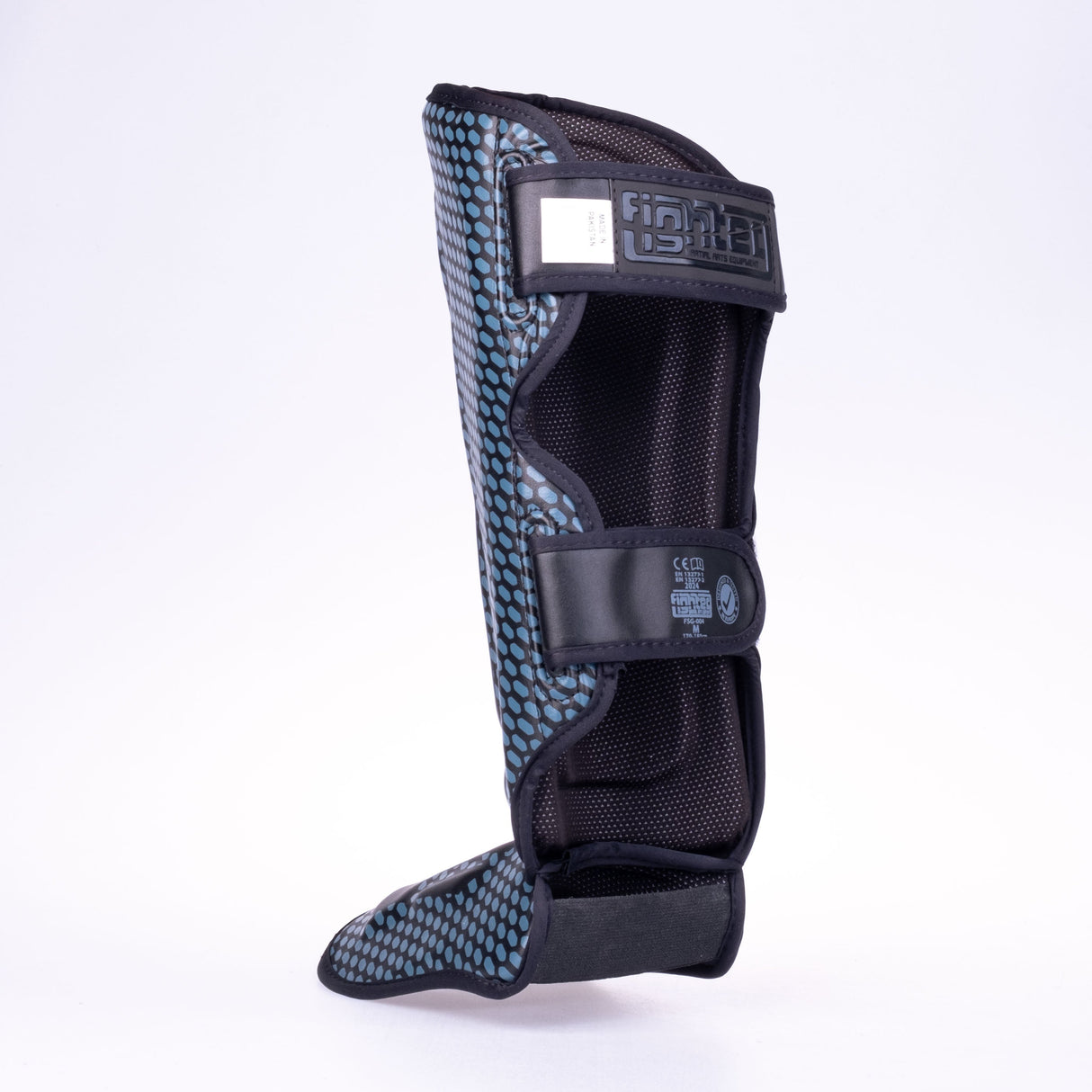 Fighter Schienbeinschoner Thai Ergo – schwarz/grau/rot, FSG-004ND1