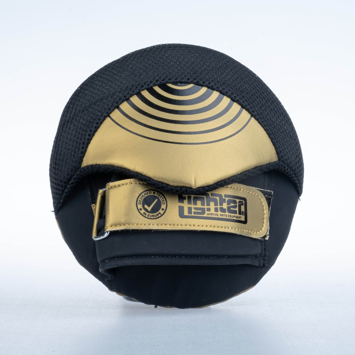 Fighter Round Shield Pro Small – schwarz/gold, FSMPR-001-BG