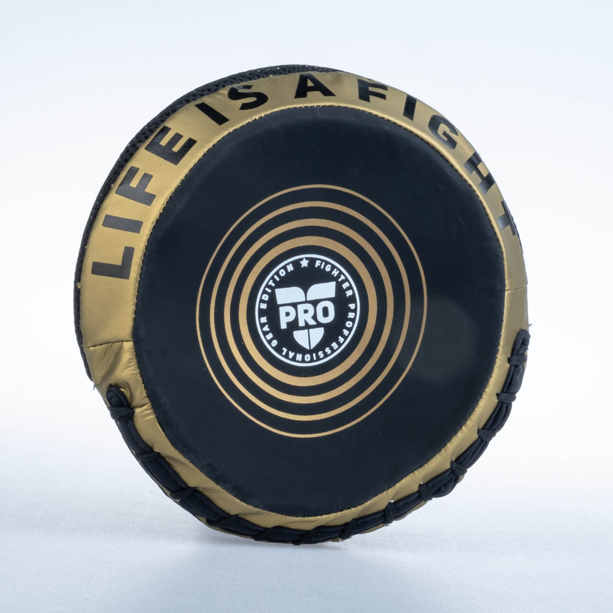 Fighter Round Shield Pro Small – schwarz/gold, FSMPR-001-BG