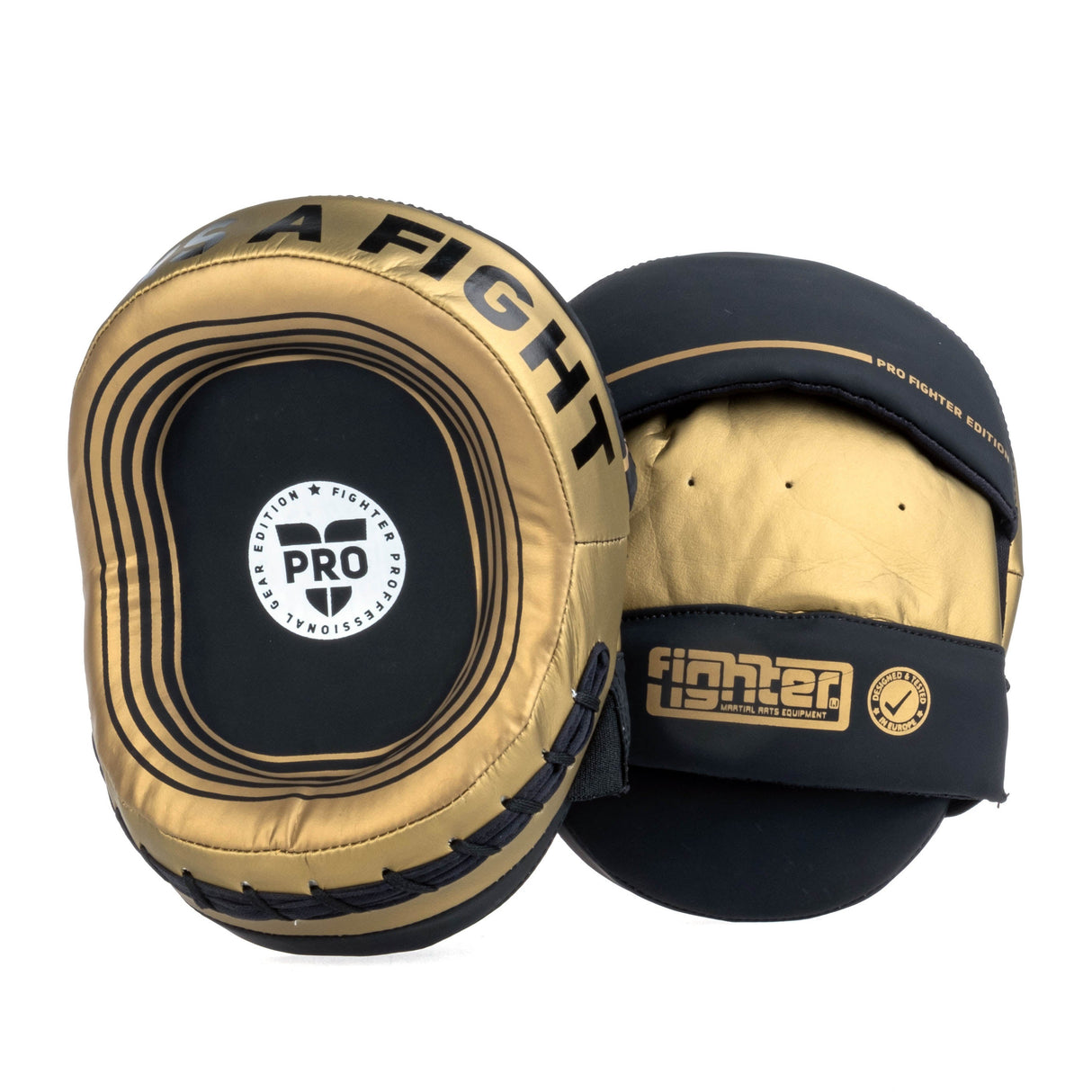 Fighter Oval Shield Pro Small – schwarz/gold, FSMPR-002-BG