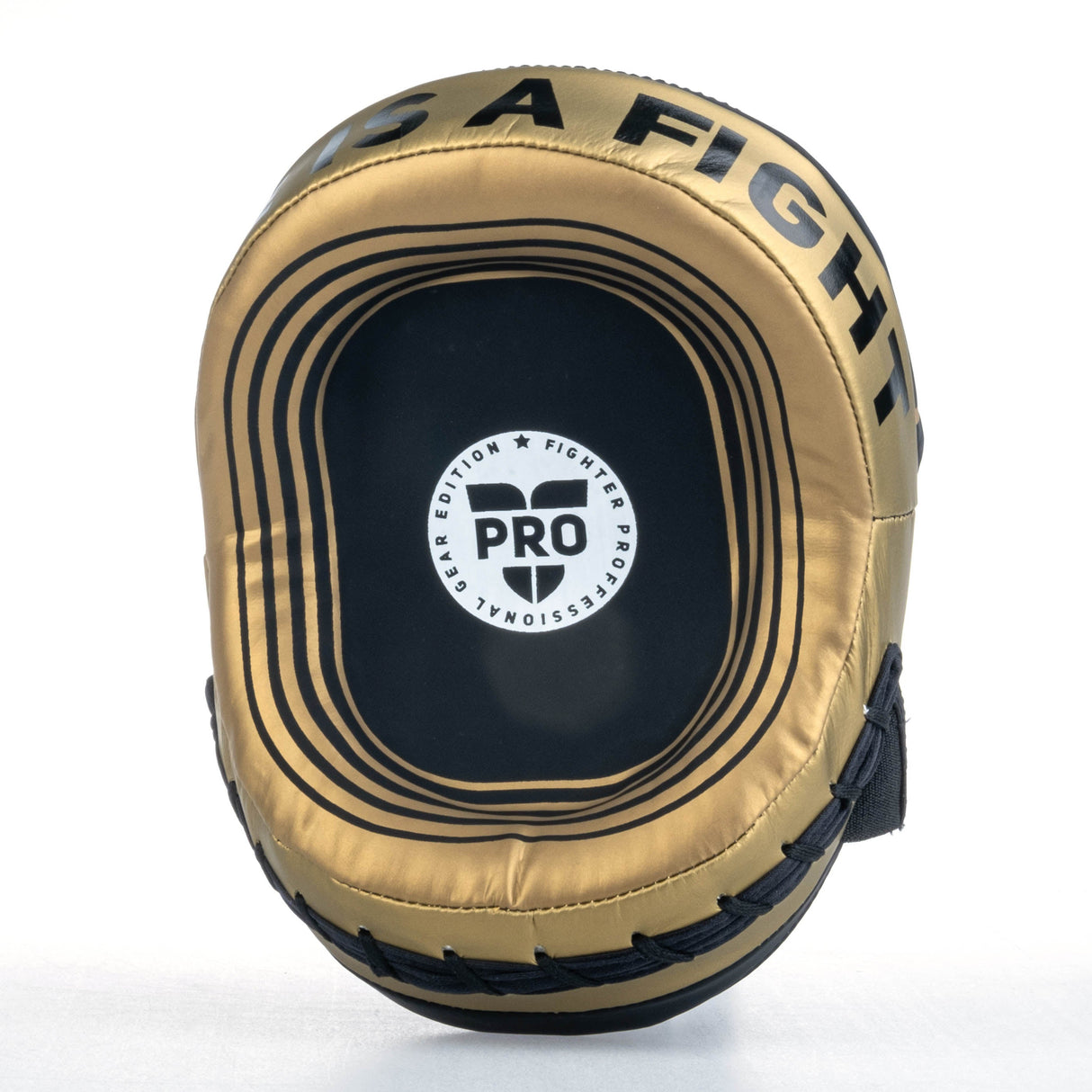 Fighter Oval Shield Pro Small – schwarz/gold, FSMPR-002-BG