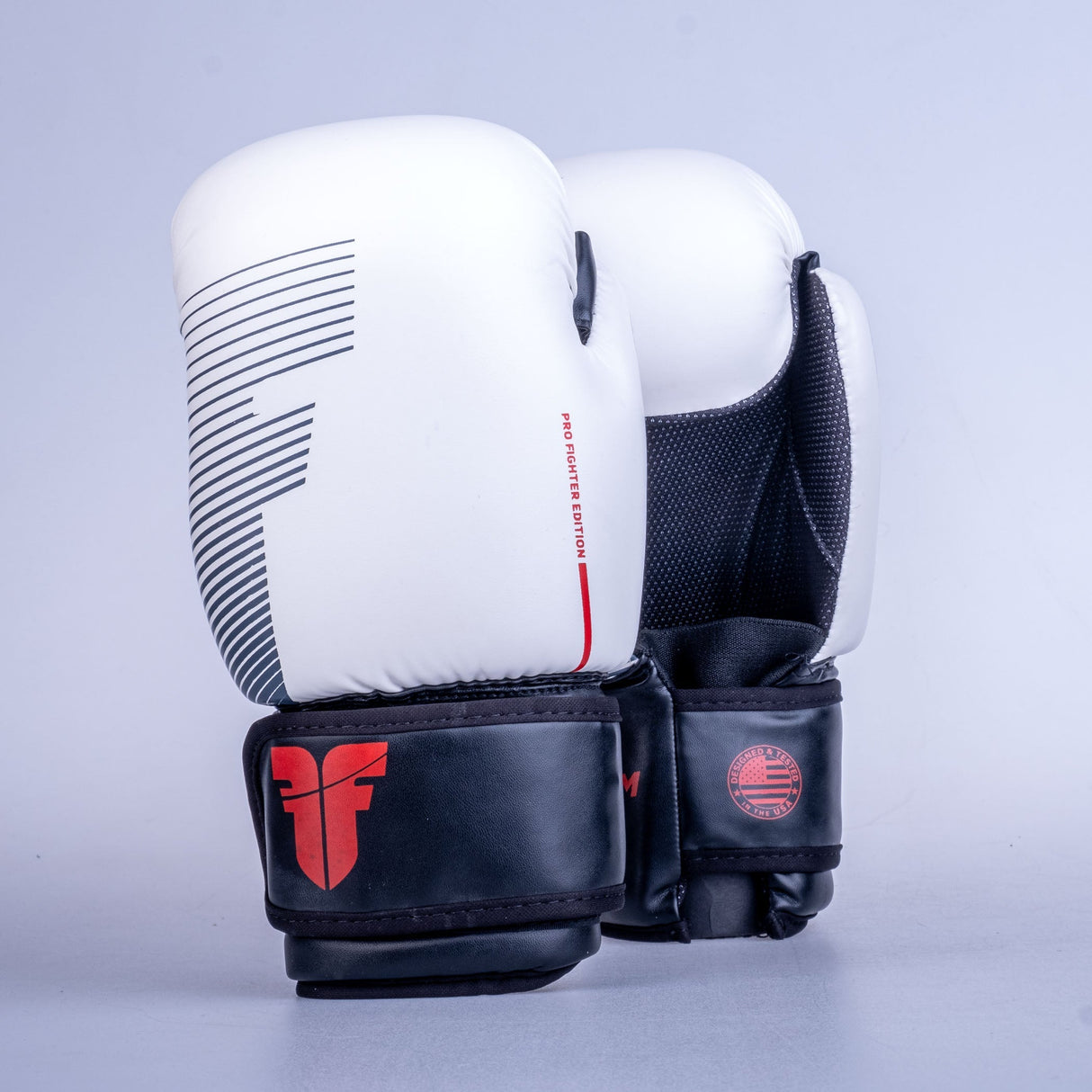 Fighter-Handschuhe mit offener Hand – weiß/schwarz, OHF-PRO-0102