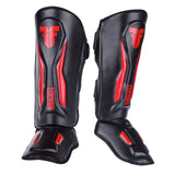 Fighter Schienbeinschoner Thai Ergo – schwarz/rot, FSG-004BR